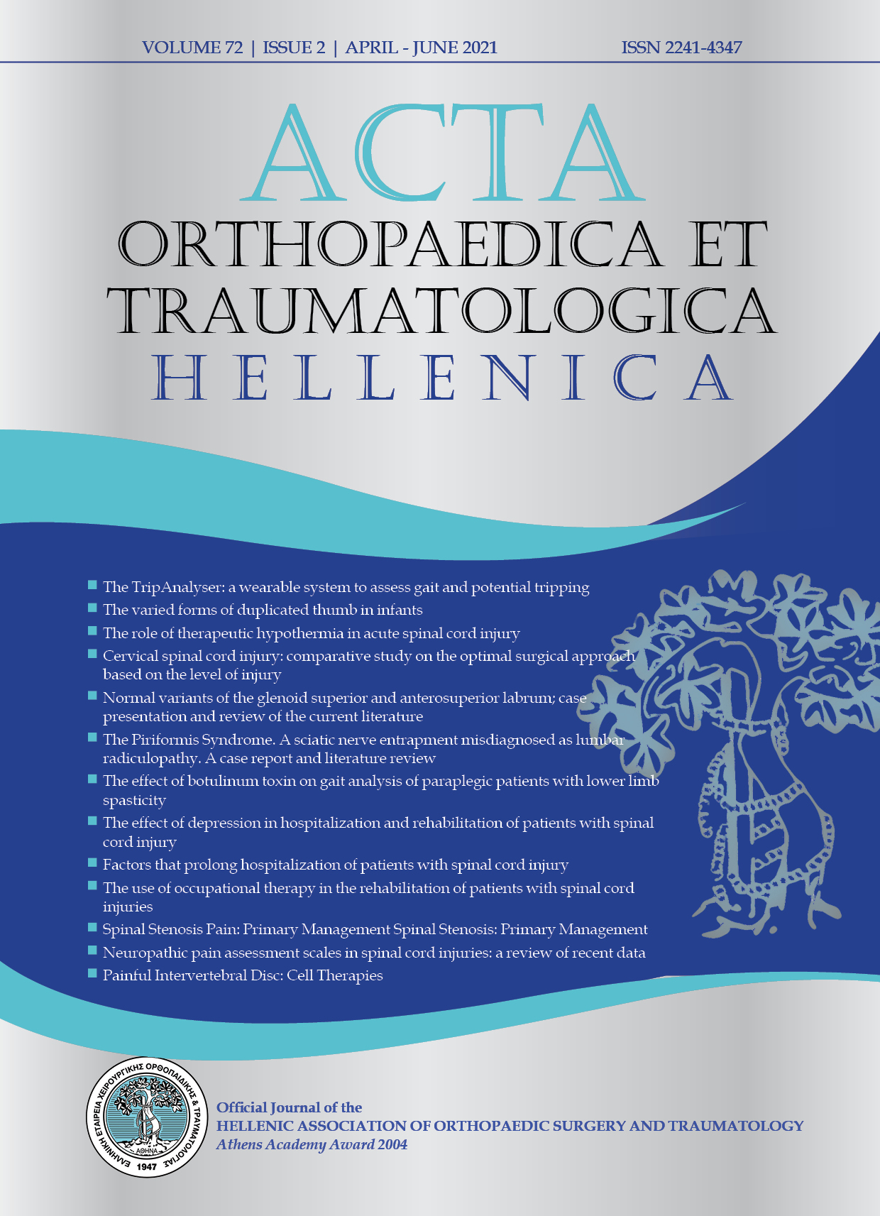 					View Vol. 72 No. 2 (2021): Acta Orthopaedica Et Traumatologica Hellenica
				