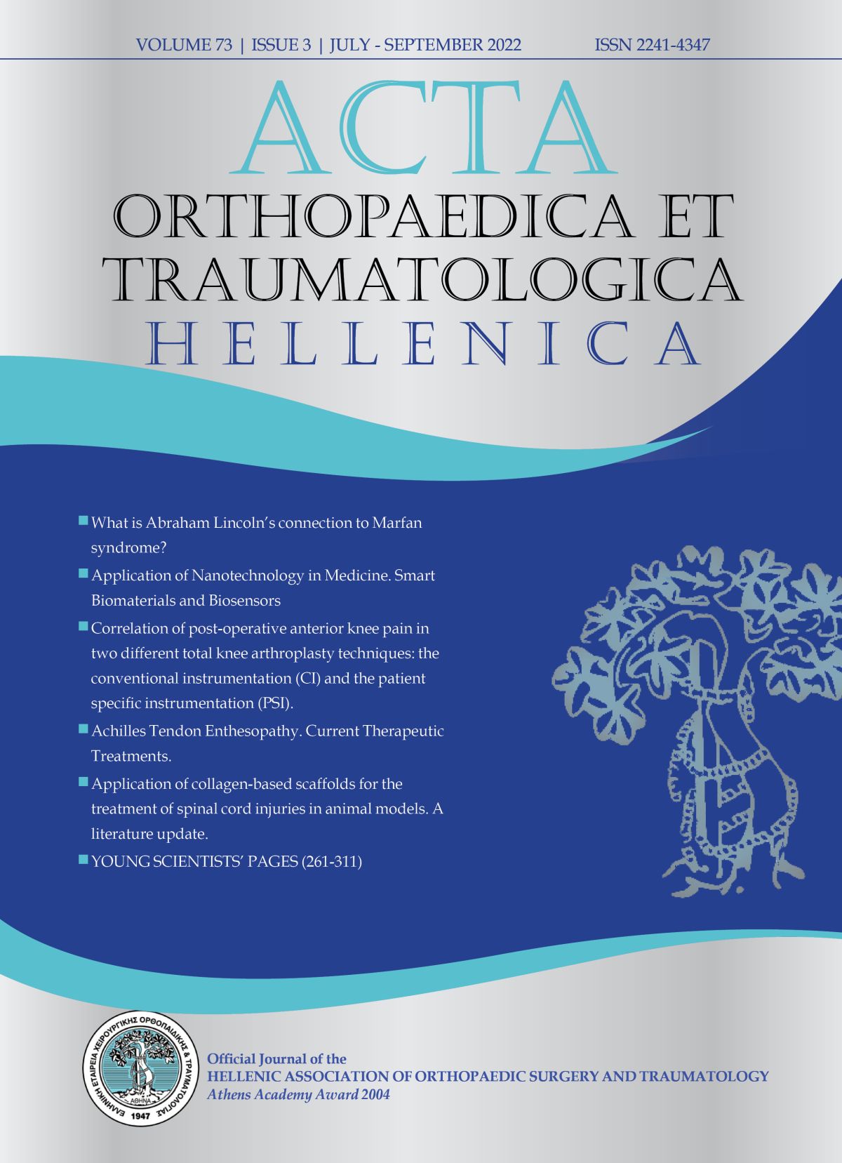 					View Vol. 73 No. 3 (2022): Acta Orthopaedica et Traumatologica Hellenica
				